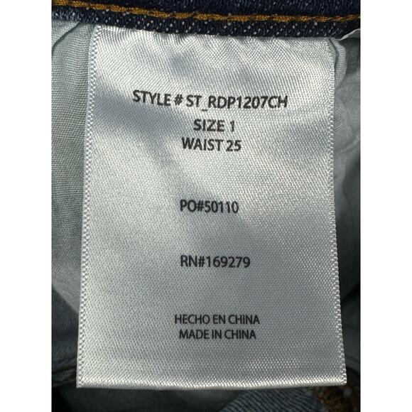 Social Threads x Risen Women's Straight Stretch Denim Jeans - Size 1/25 (25x26) - Picture 5 of 6